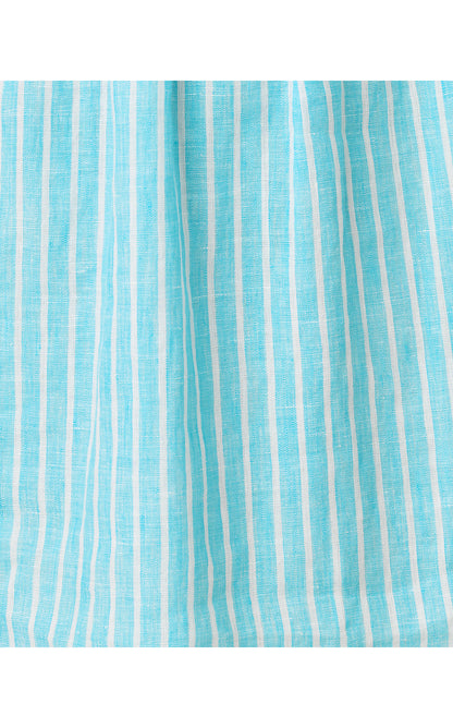 ABRALYNN LINEN SHIRTDRESS, CAPRI BLUE SAINT TROPEZ STRIPE