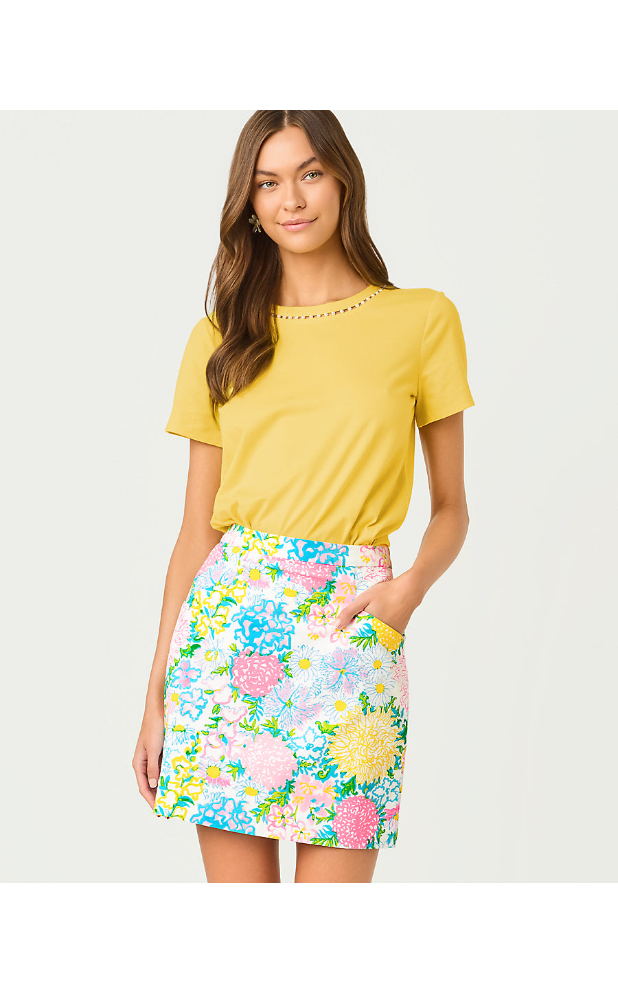 COLMAN MINI SKIRT, MULTI LILLY GARDEN