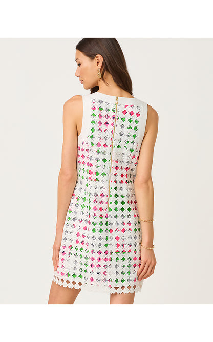 LYDON LACE SHIFT, CHERRY BLOSSOM PINK CHICKEN CHECK