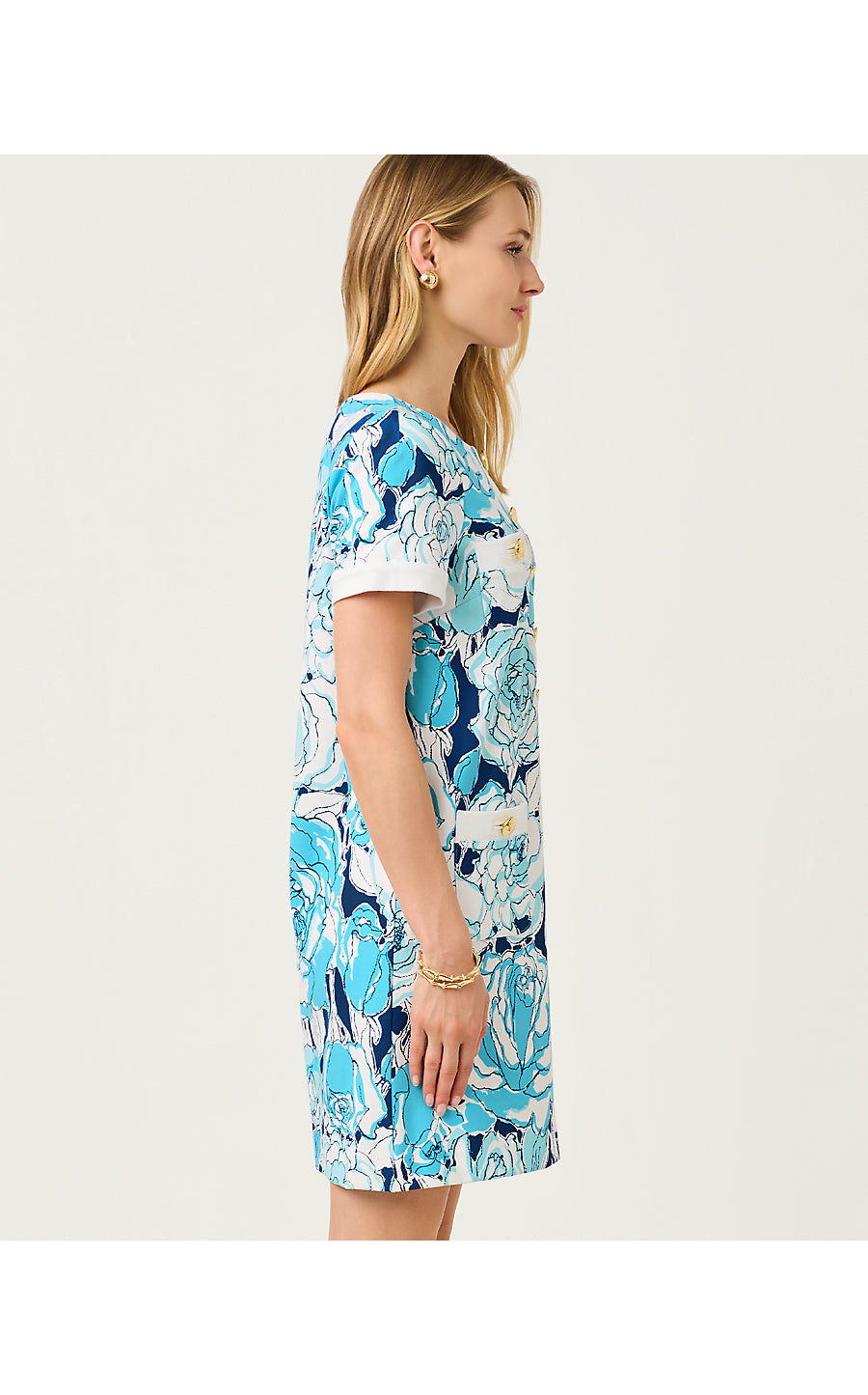 LOCKLYN SHIFT, CAPRI BLUE ROSANNA