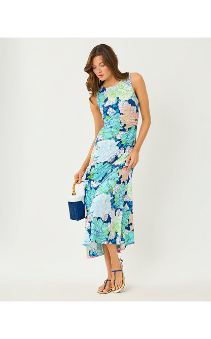 CAROLITA MAXI DRESS, STARLIGHT NAVY TENNESSEES HIBISCUS