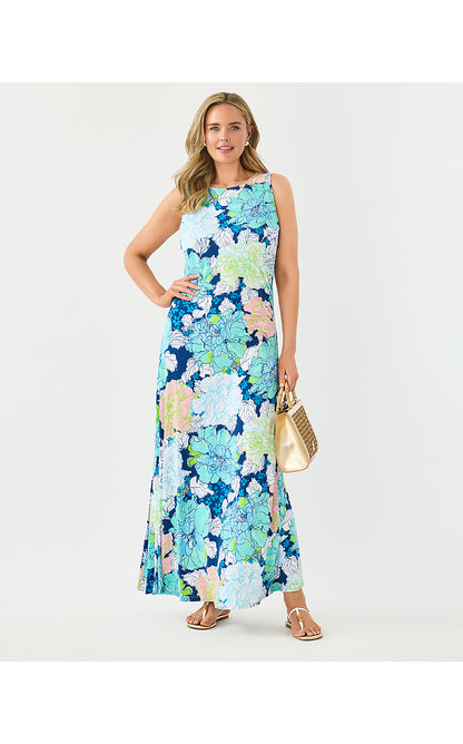 CAROLITA MAXI DRESS, STARLIGHT NAVY TENNESSEES HIBISCUS