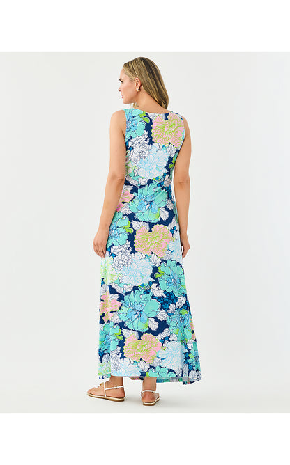 CAROLITA MAXI DRESS, STARLIGHT NAVY TENNESSEES HIBISCUS