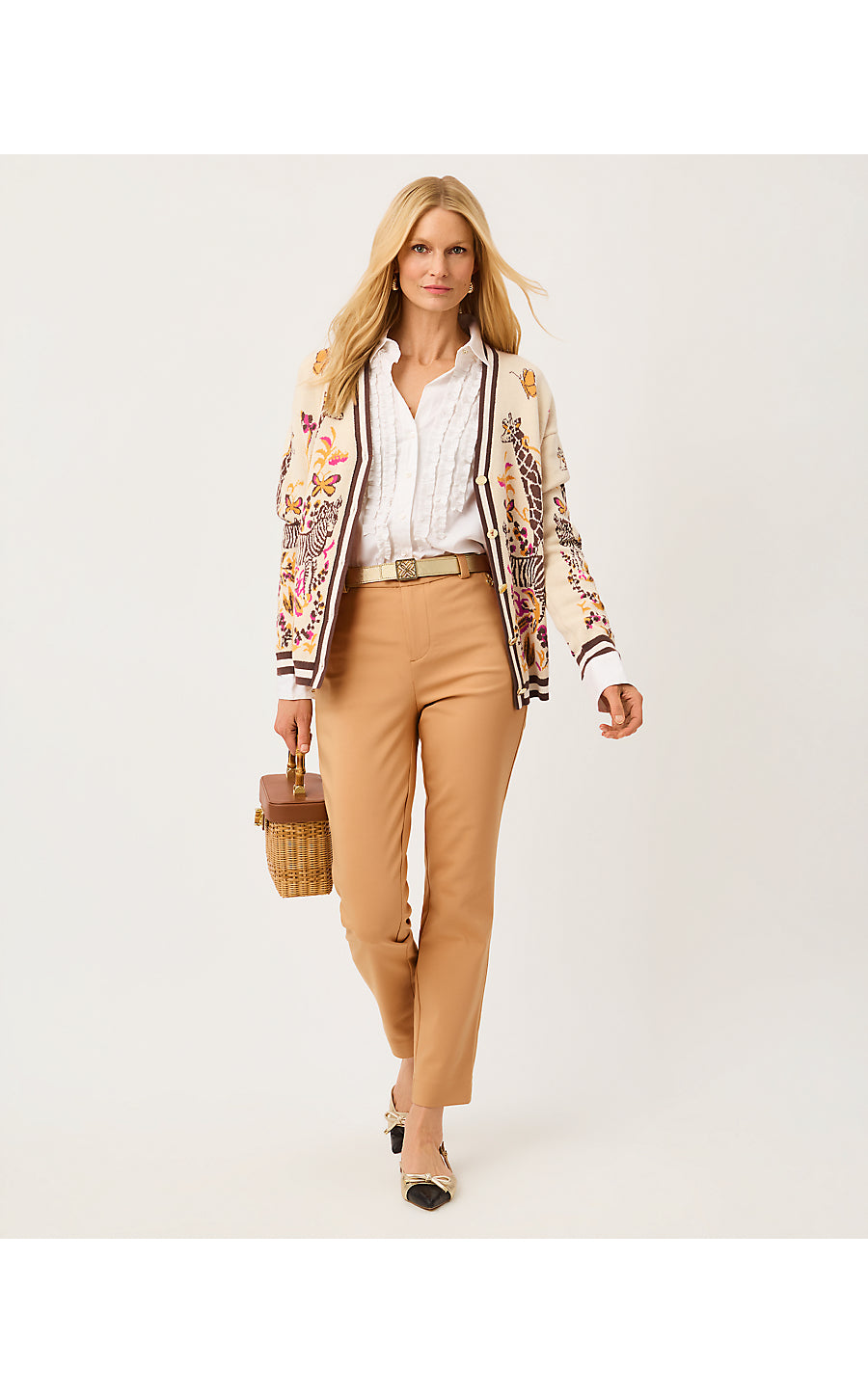 MARALISA CARDIGAN, RUTABAGA SKETCHING ON SAFARI JACQUARD