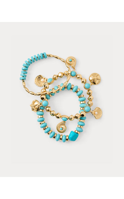 SHELL SHINE BRACELET SET, DAY DREAM BLUE