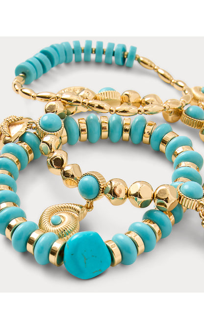 SHELL SHINE BRACELET SET, DAY DREAM BLUE