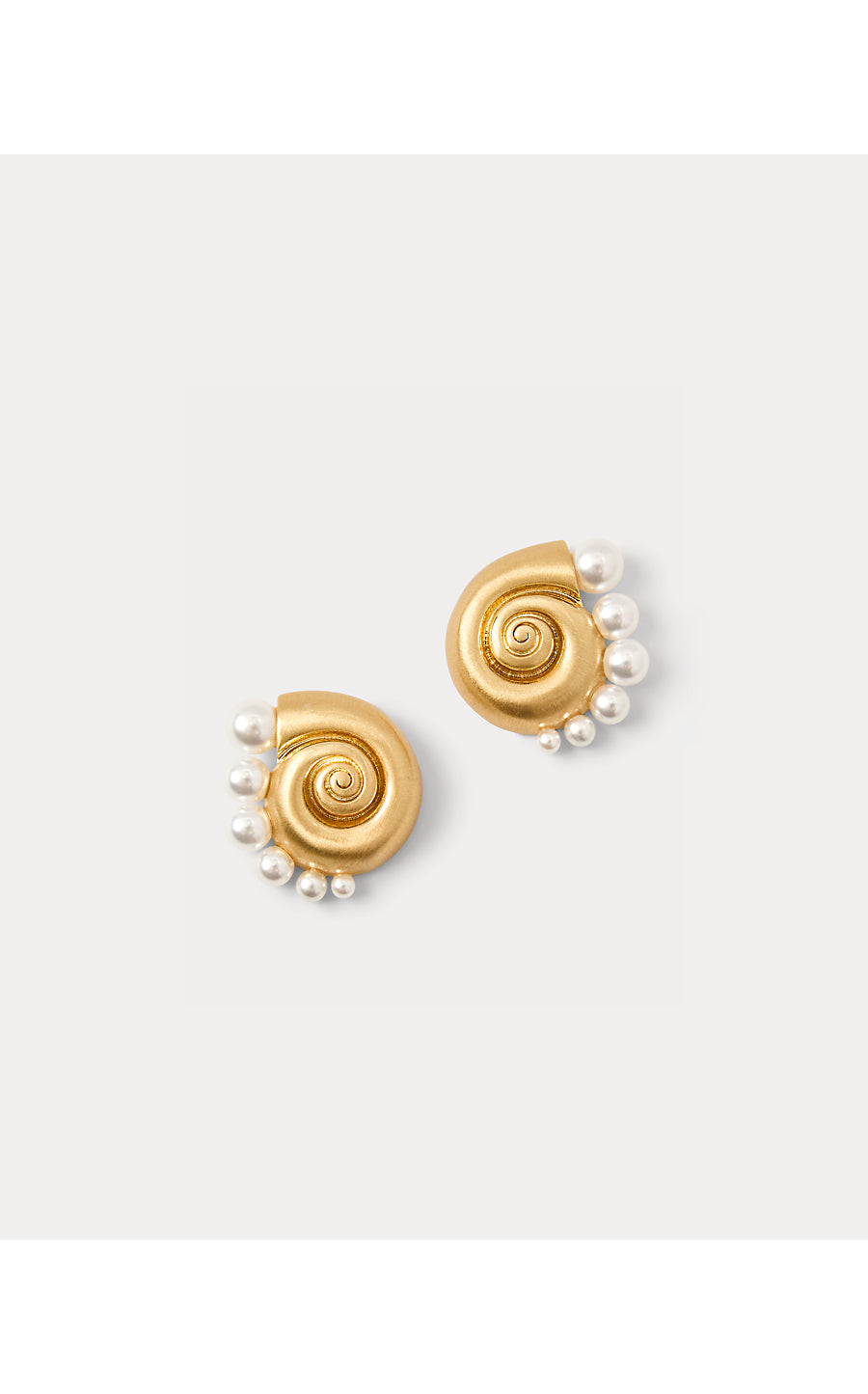 SHIP TO SHORE STUD EARRINGS, GOLD METALLIC