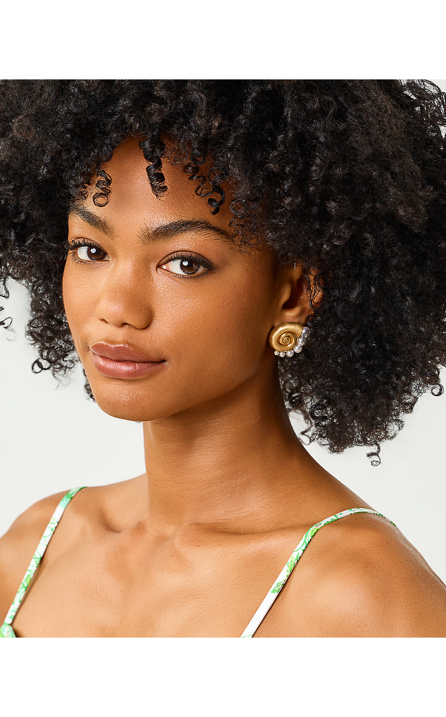 SHIP TO SHORE STUD EARRINGS, GOLD METALLIC