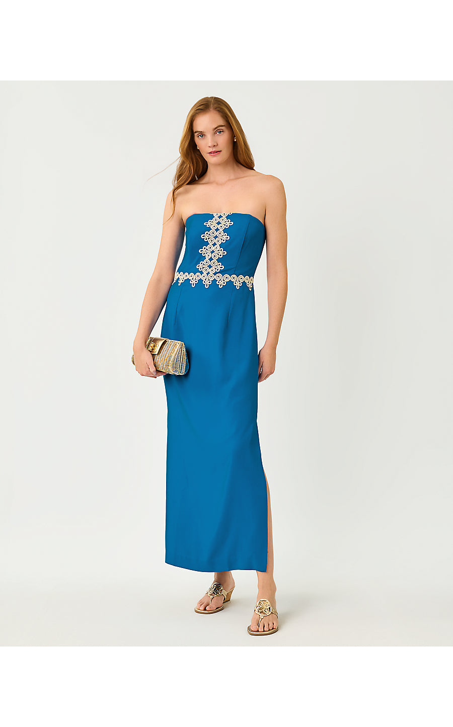 KRISTELLA MAXI DRESS, NASSAU BLUE