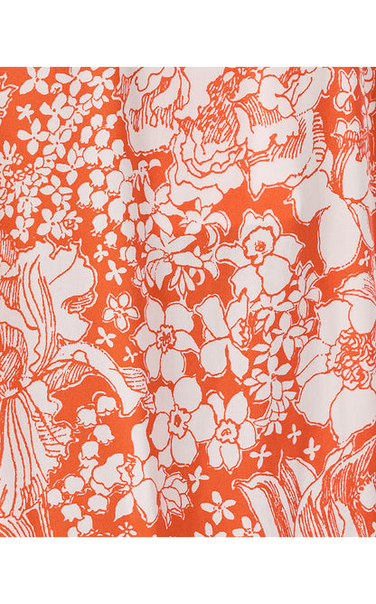 SHALEY TUNIC DRESS, SUNSET ORANGE BUDDING ROMANCE