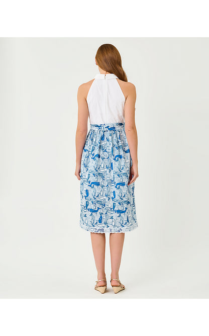 MAURITZIA MIDI SHIRTDRESS, NASSAU BLUE THAR SHE BLOWS