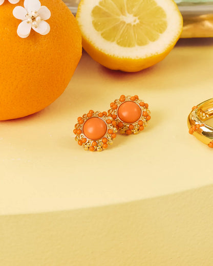 SEASIDE HARBOUR EARRINGS, SUNSET ORANGE