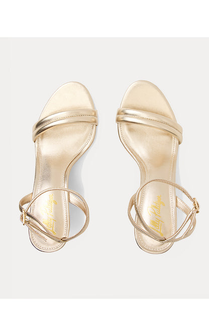 JUNIE WEDGE, GOLD METALLIC