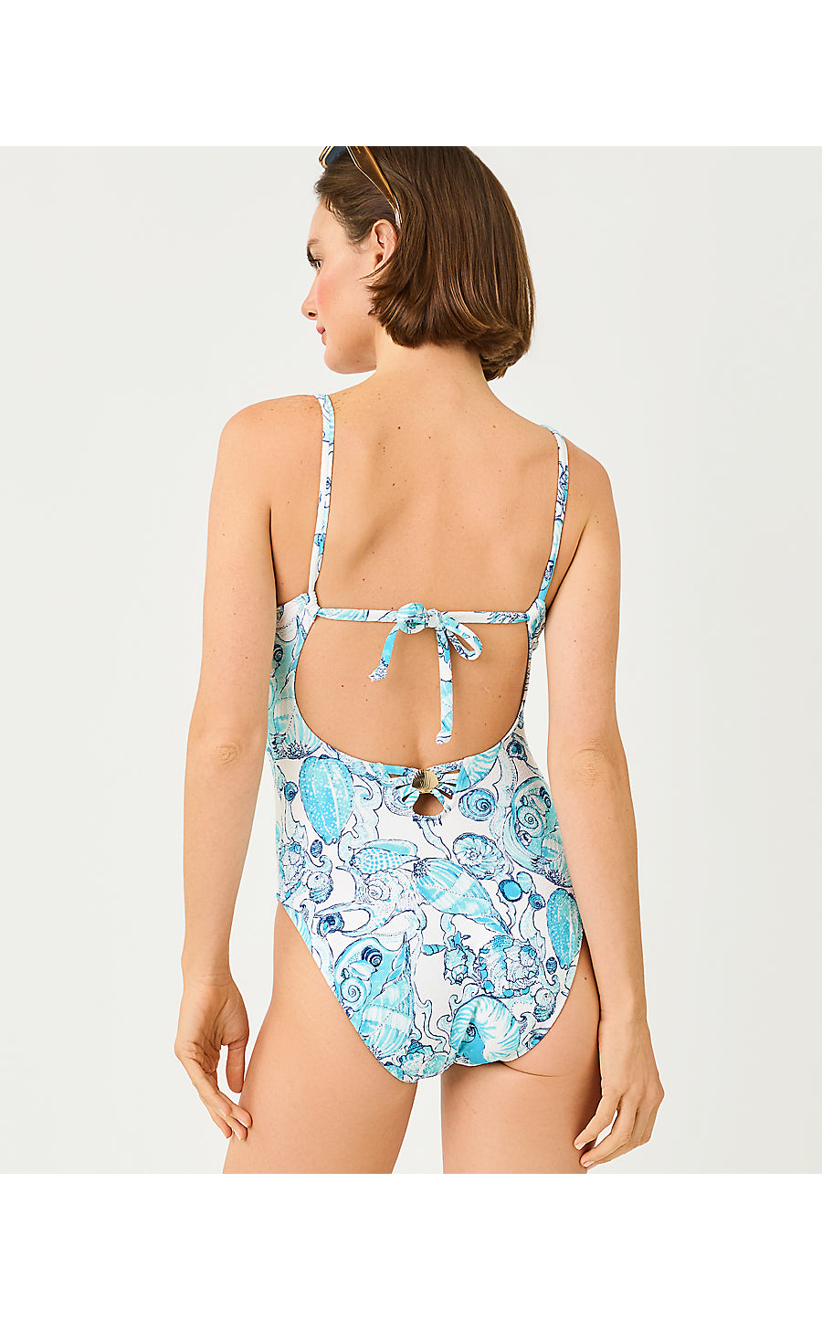 EVELIA ONE PIECE, RESORT WHITE SHELL SHINE