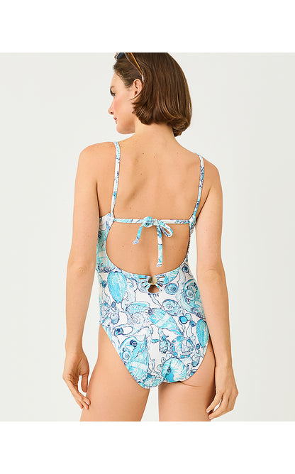EVELIA ONE PIECE, RESORT WHITE SHELL SHINE