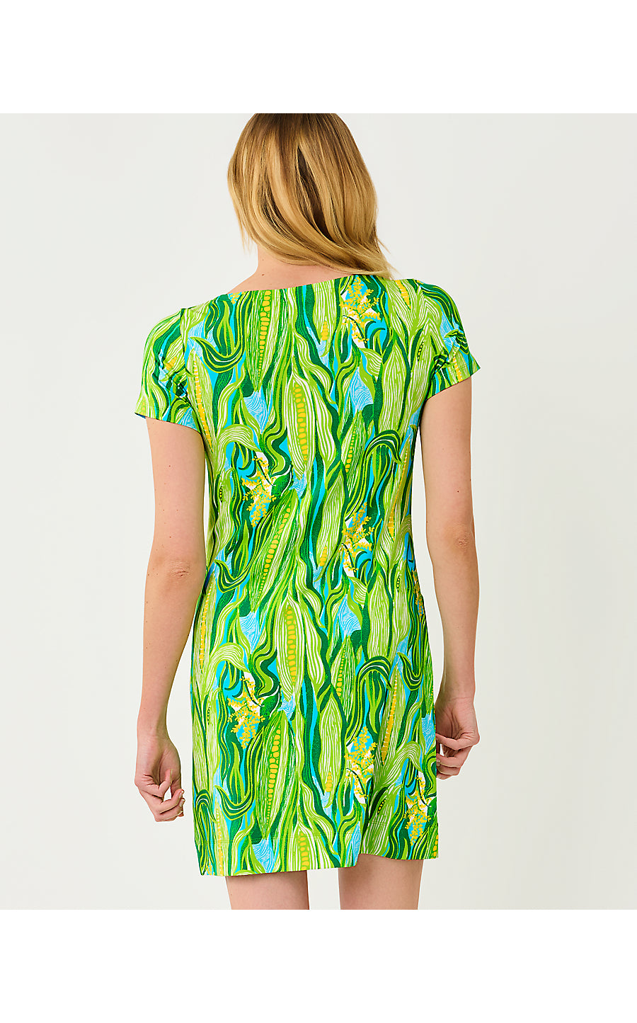 CHELLE UPF 50+ DRESS, TURQUOISE TIDE SWEET CORN