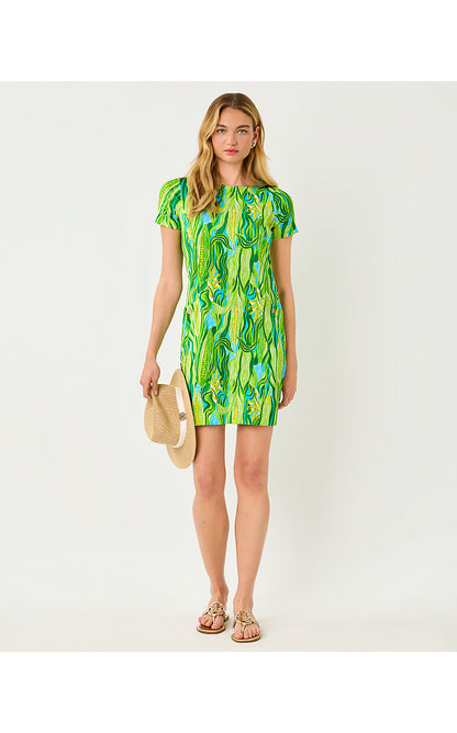 CHELLE UPF 50+ DRESS, TURQUOISE TIDE SWEET CORN