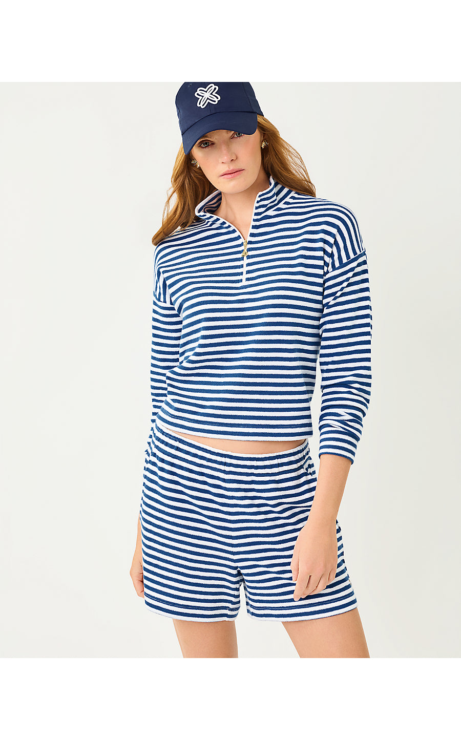 CAIN SHORT, STARLIGHT NAVY ST TROPEZ STRIPE