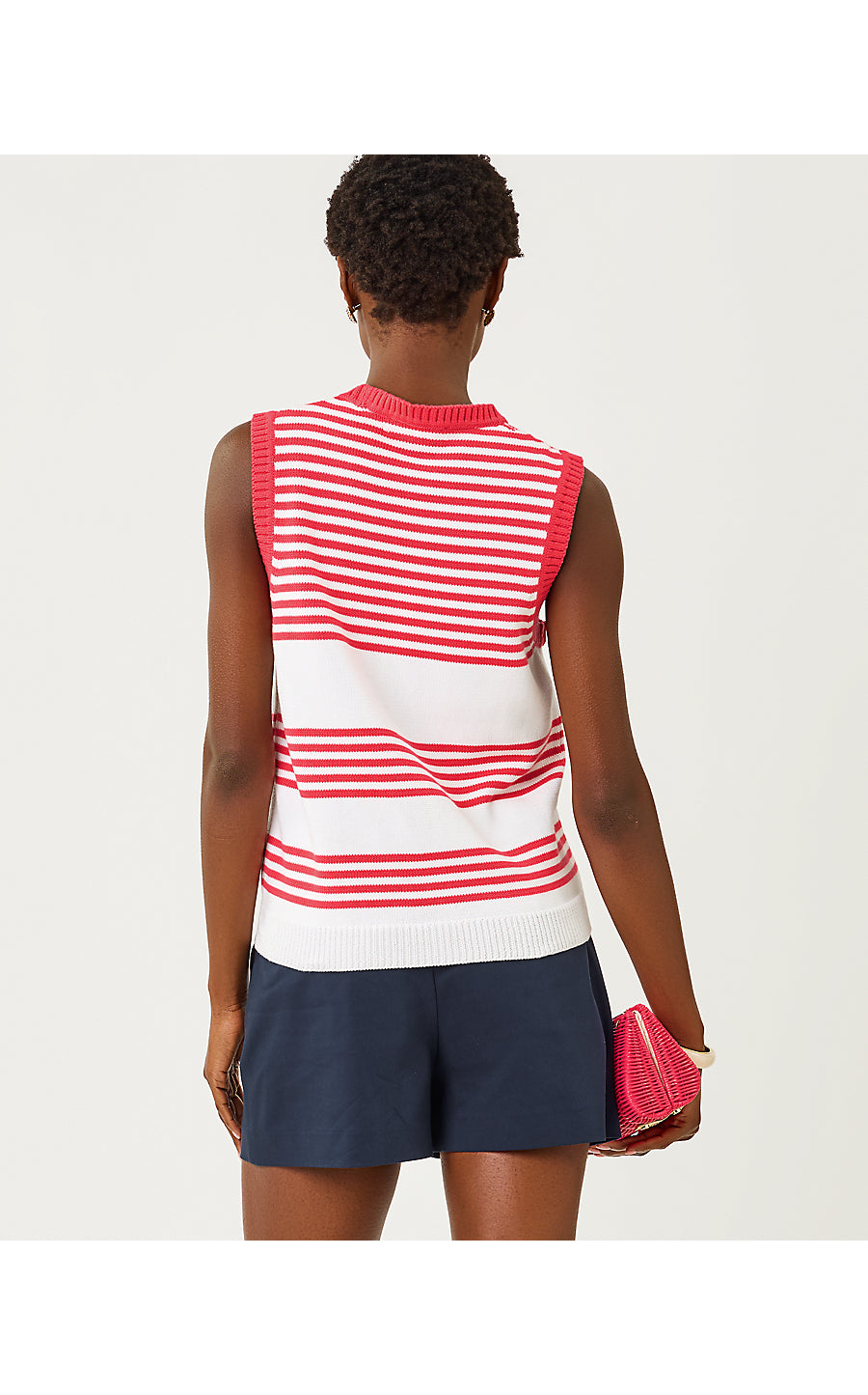 BREELAN SWEATER SHELL, PARADISE PUNCH NAUTICAL EMBROIDERY