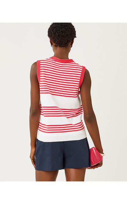 BREELAN SWEATER SHELL, PARADISE PUNCH NAUTICAL EMBROIDERY