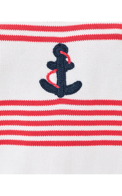 BREELAN SWEATER SHELL, PARADISE PUNCH NAUTICAL EMBROIDERY