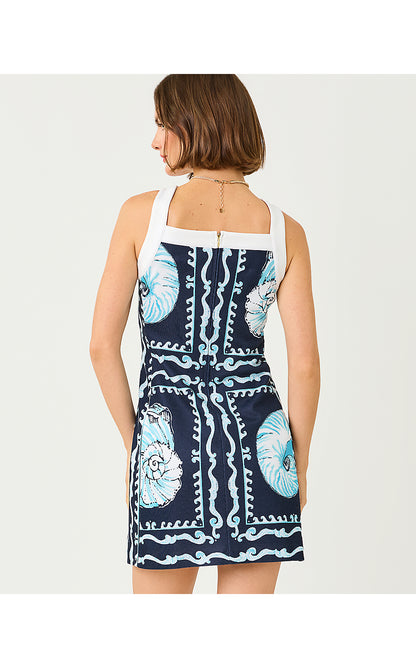 DUFFY SHIFT, LOW TIDE NAVY SHELL SHINE ENGINEERED KNIT SHIFT
