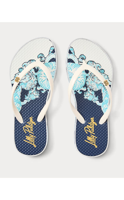POOL FLIP FLOP, RESORT WHITE SHELL SHINE ENGINEERED SHOE