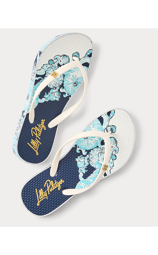 POOL FLIP FLOP, RESORT WHITE SHELL SHINE ENGINEERED SHOE