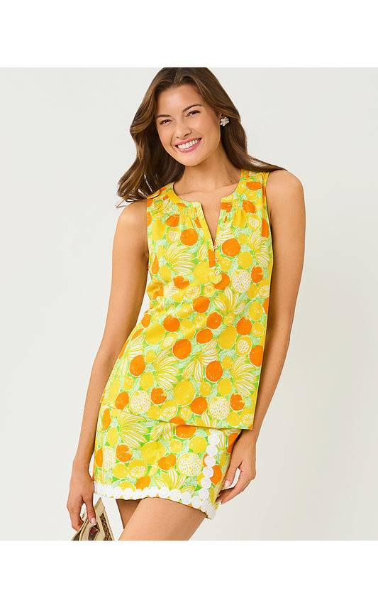ESSIE KNIT TOP, ISLAND PALM ZESTY