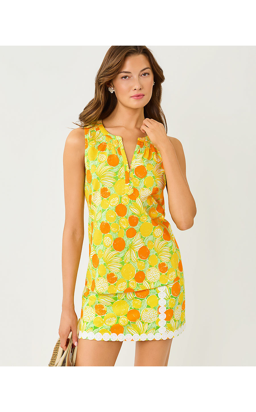ESSIE KNIT TOP, ISLAND PALM ZESTY