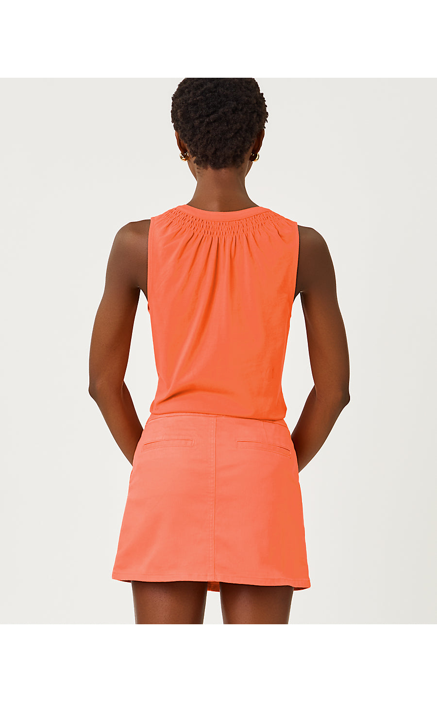 ESSIE KNIT TOP, SUNSET ORANGE