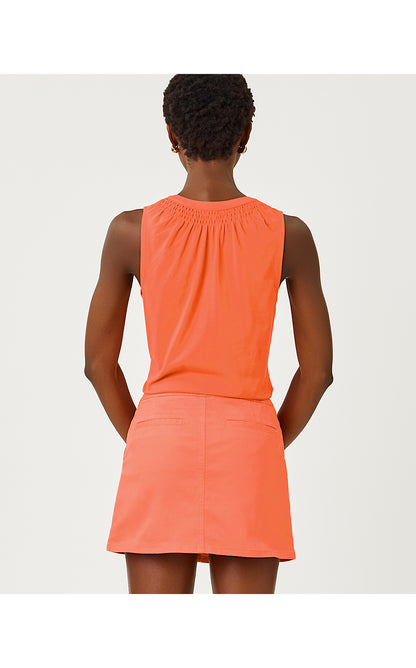 ESSIE KNIT TOP, SUNSET ORANGE