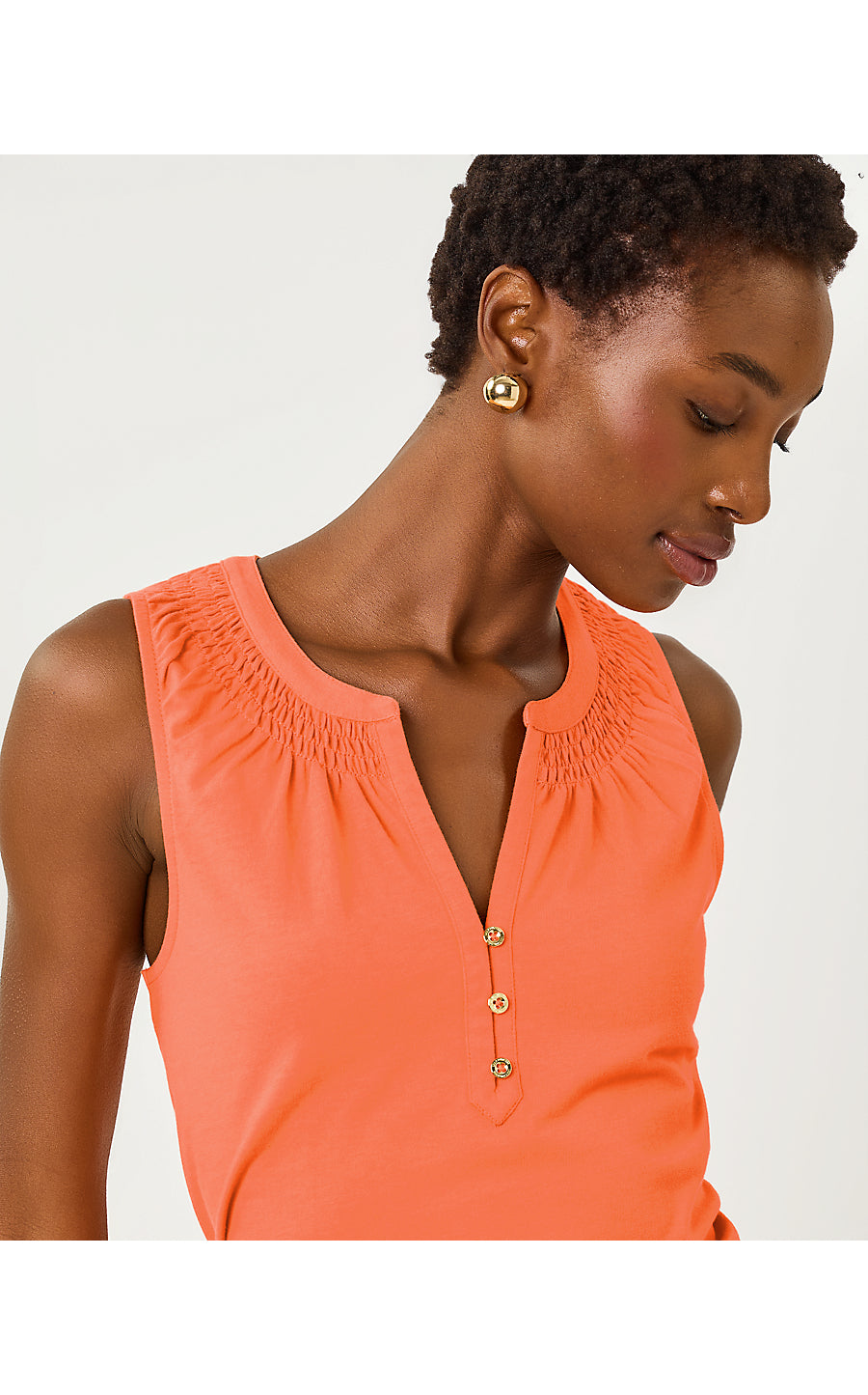 ESSIE KNIT TOP, SUNSET ORANGE