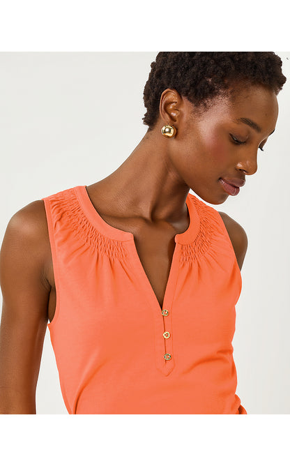 ESSIE KNIT TOP, SUNSET ORANGE