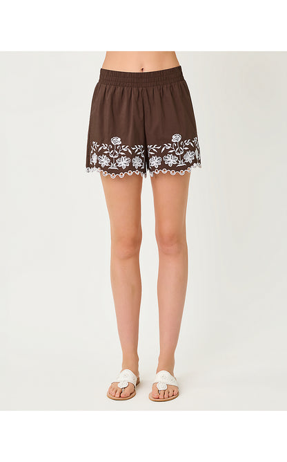 KILAH POPLIN SHORT, COCO BEACH MARNI EMBROIDERED POPLIN