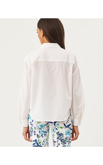 BONDI BUTTON DOWN, RESORT WHITE SEASIDE APPLIQUE