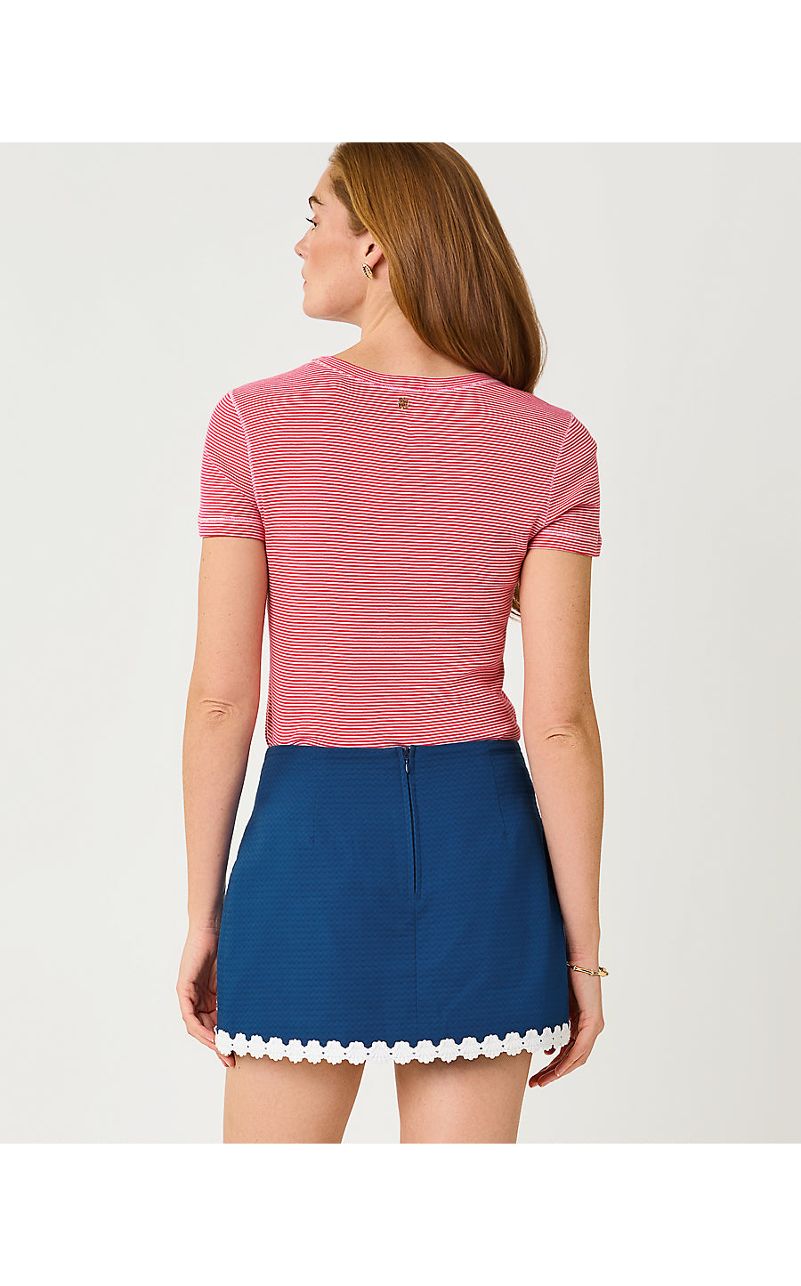 DANICA KNIT TOP, MULTI ANCHOR MINI EMBROIDERY