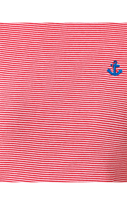DANICA KNIT TOP, MULTI ANCHOR MINI EMBROIDERY