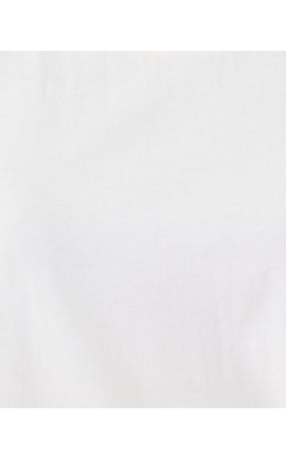 CLAIRMONT LADDER LACE KNIT TOP, RESORT WHITE