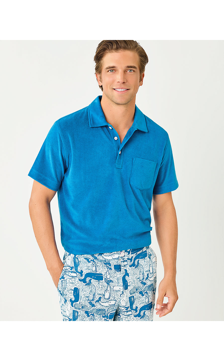 MEN'S STUFF HARBOR POLO, NASSAU BLUE