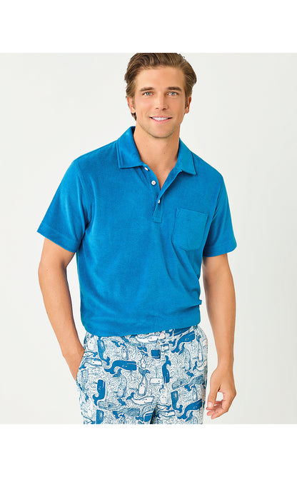 MEN'S STUFF HARBOR POLO, NASSAU BLUE