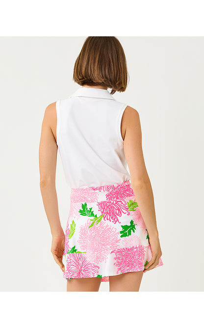 FRIDA SLEEVELESS BOW POLO, RESORT WHITE