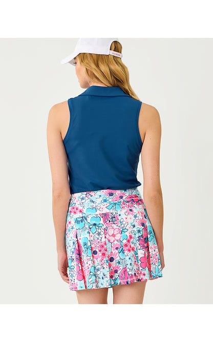 FRIDA SLEEVELESS BOW POLO, STARLIGHT NAVY
