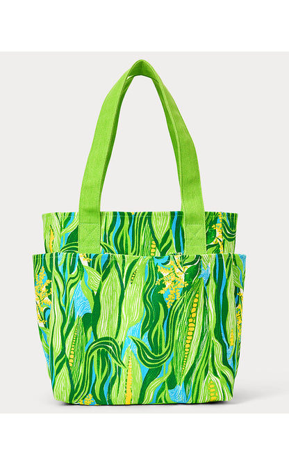 GWP FARMERS MARKET TOTE, TURQUOISE TIDE SWEET CORN