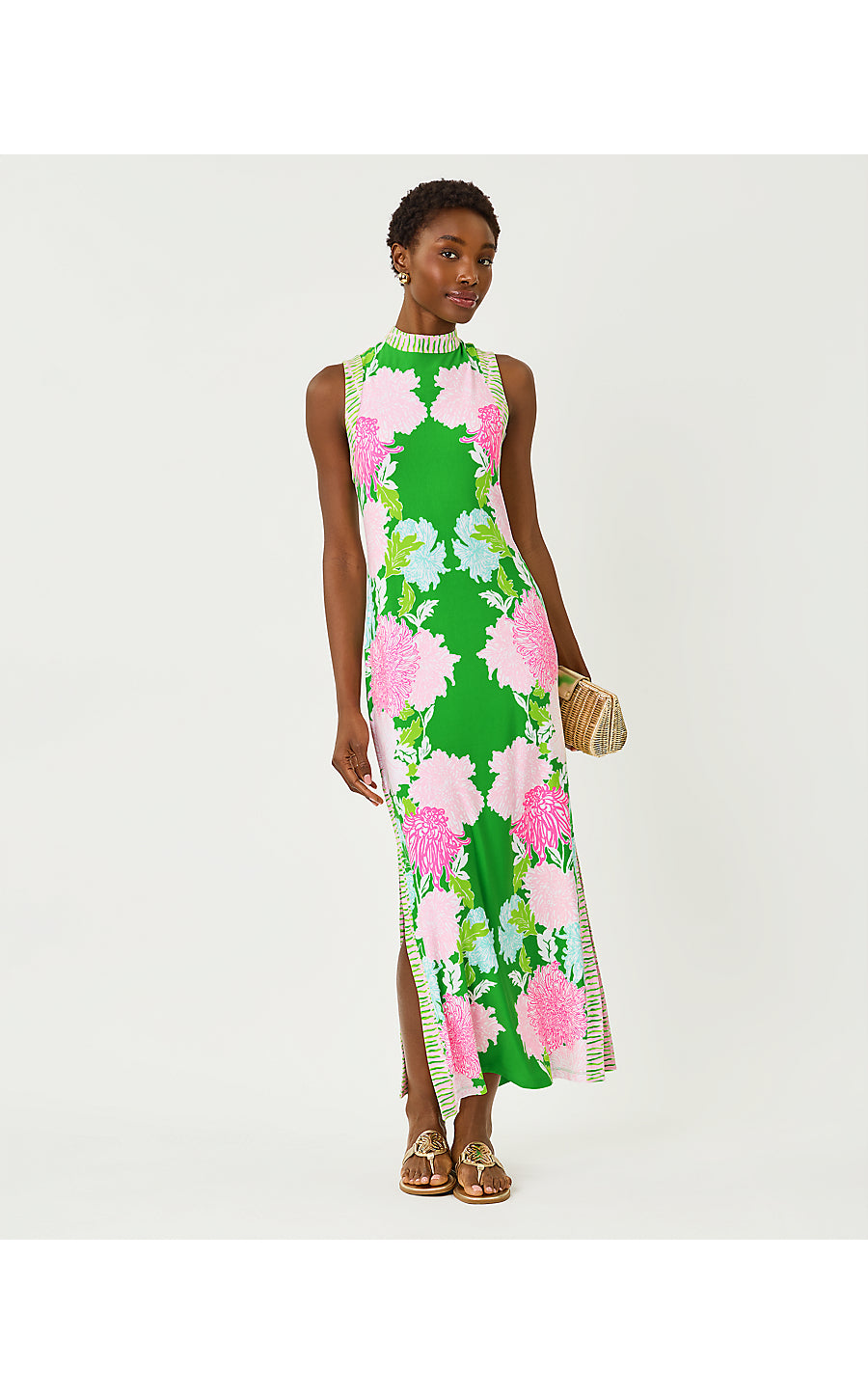 WELLINGTON MAXI DRESS, TERRACE GREEN GO WITH THE FLOW ENGINEERED KNIT MAXI