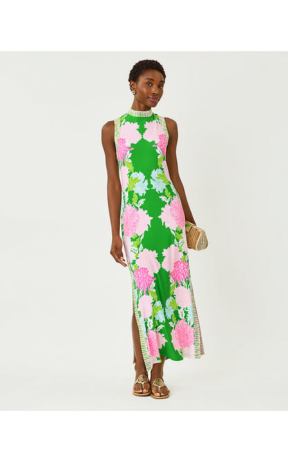 WELLINGTON MAXI DRESS, TERRACE GREEN GO WITH THE FLOW ENGINEERED KNIT MAXI