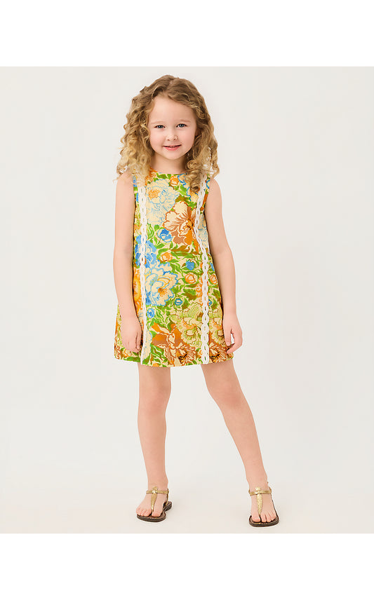 LITTLE LILLY CLASSIC SHIFT DRESS, RUTABAGA SYMPEONY
