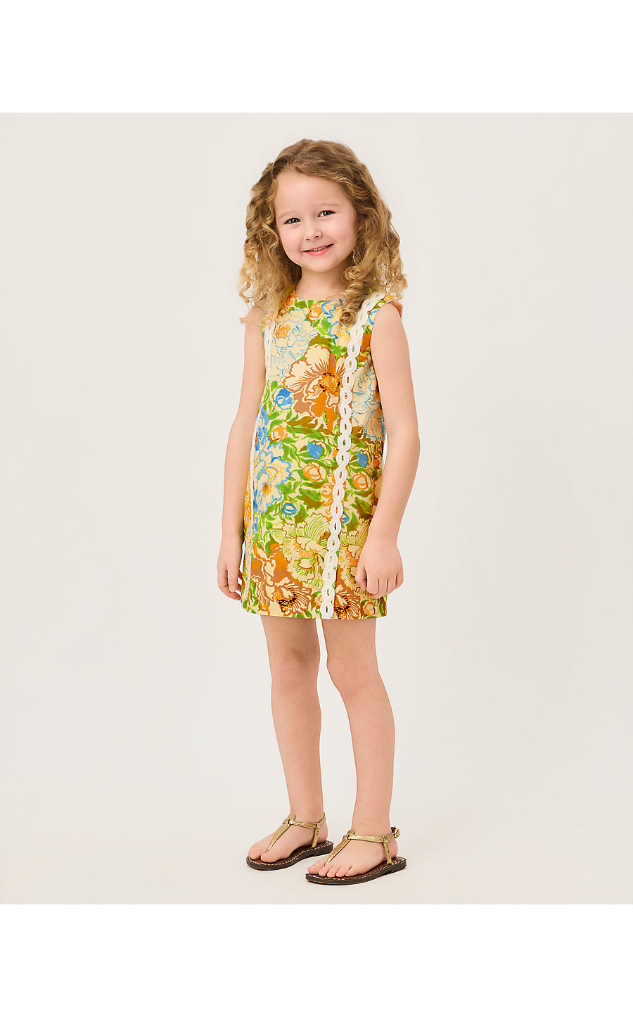 LITTLE LILLY CLASSIC SHIFT DRESS, RUTABAGA SYMPEONY