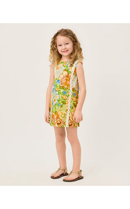 LITTLE LILLY CLASSIC SHIFT DRESS, RUTABAGA SYMPEONY