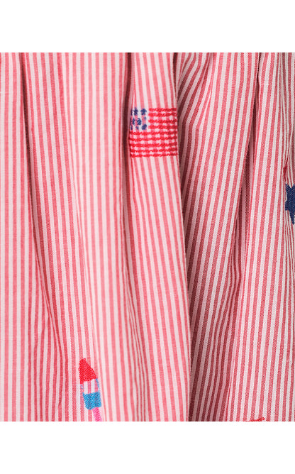 MINI HADLY DRESS, PARADISE PUNCH ITS A 250TH CELEBRATION STRIPE